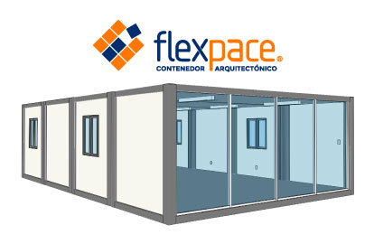 Commosa con su marca  flexpace lideres en construcciones móviles y modulares